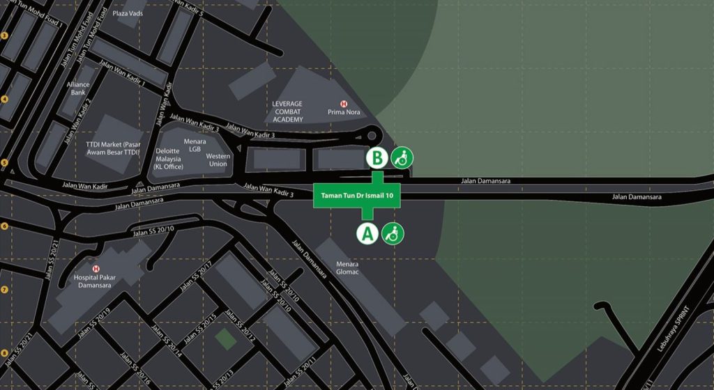 MRT TTDI Taman Tun Dr Ismail Station Map