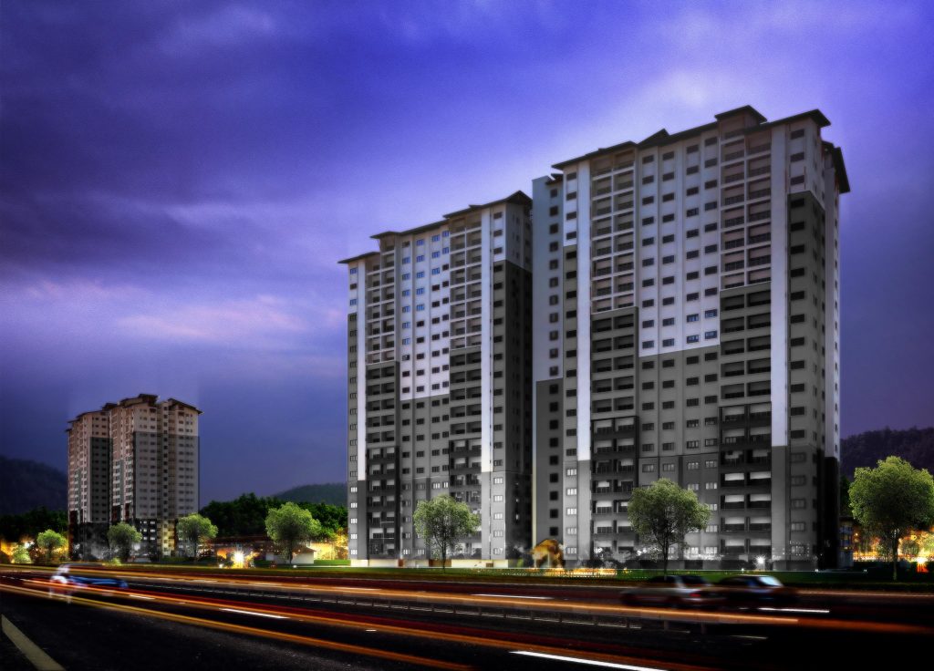 Residensi Akasia Bukit Jalil LTAT PPAM GEMILANG Facade Night View